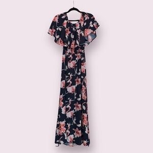 Long Floral off the shoulder dress